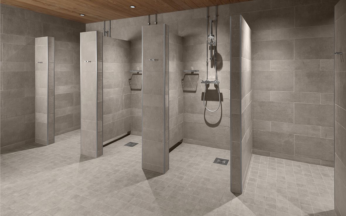 Pickala Golf saunatilojen pesuhuoneet