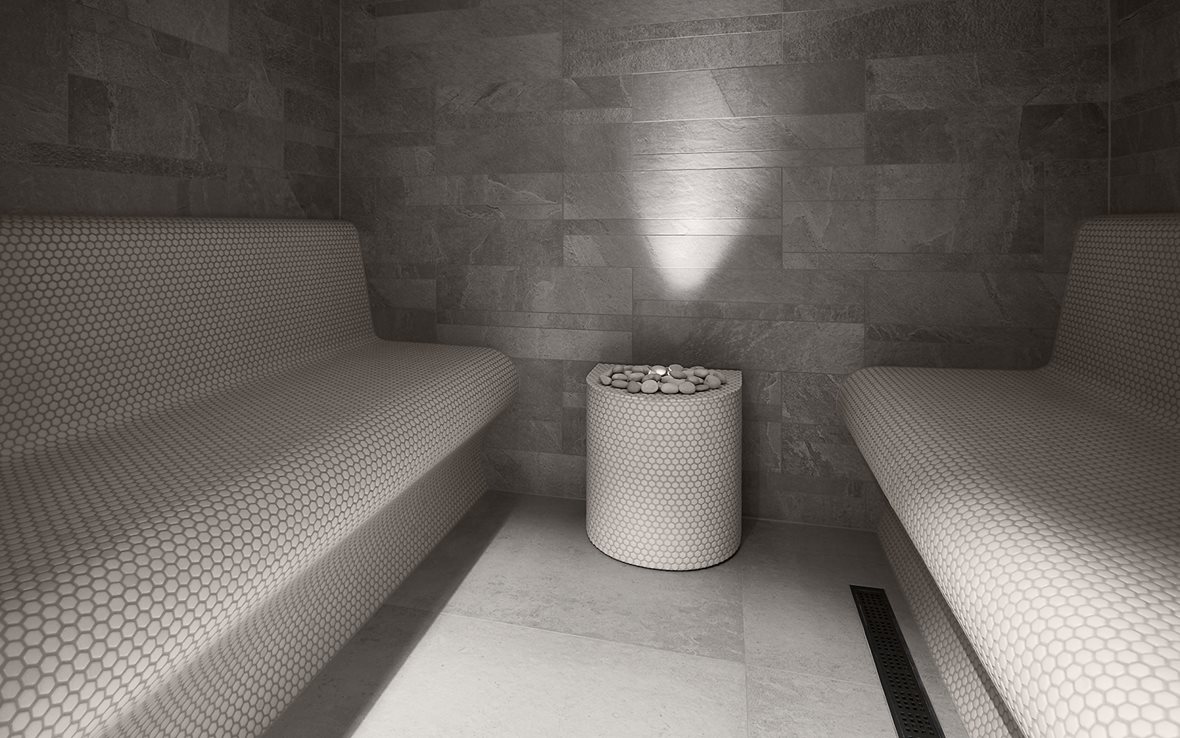 Upea höyrysauna wedistä