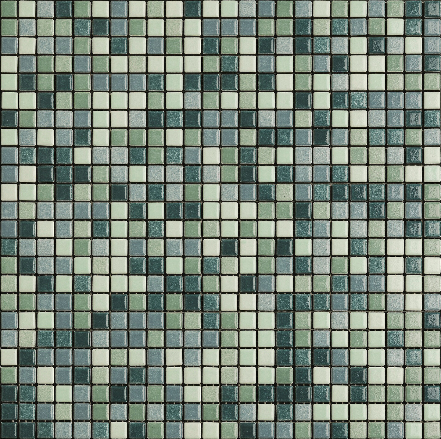 LPC Wellness & Pool Mix lasitettu klinkkeri mosaiikki seinälaatta ulkolaatta 1,2X1,2 XWEL411 tasapintainen kiiltävä keskitumma vihreä