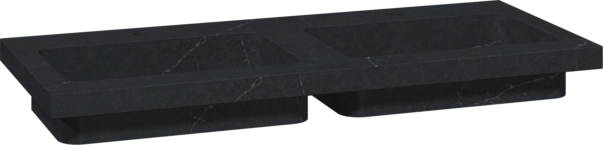 Dansani Calidris Unique mittatilaus kalusteallas 120-139X50,5X5 cm Charcoal Soapstone silestone kaksoisallas matta tumma harmaa