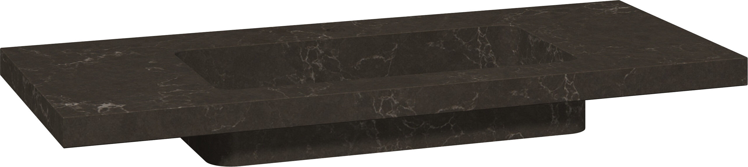 Dansani Calidris Unique kalusteallas 120,5X50,5X5 cm Calypso silestone matta tumma ruskea
