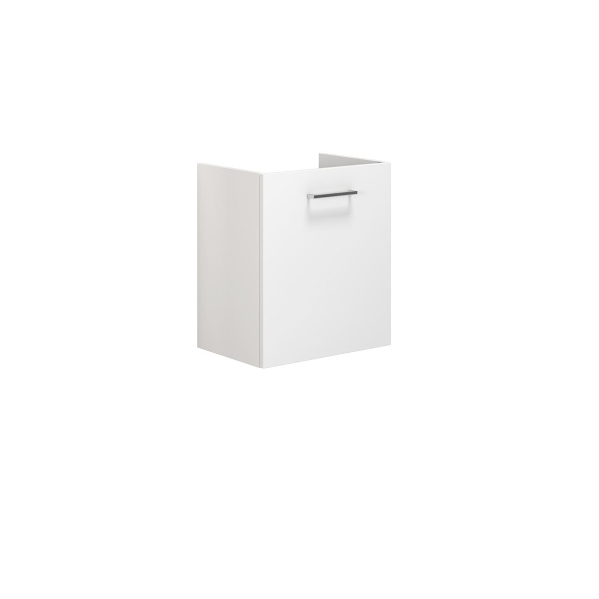 Dansani Mido+ allaskaappi 50x57,6x35 cm mattavalkoinen 1 ovi sisältää vetimet saranat oikealla