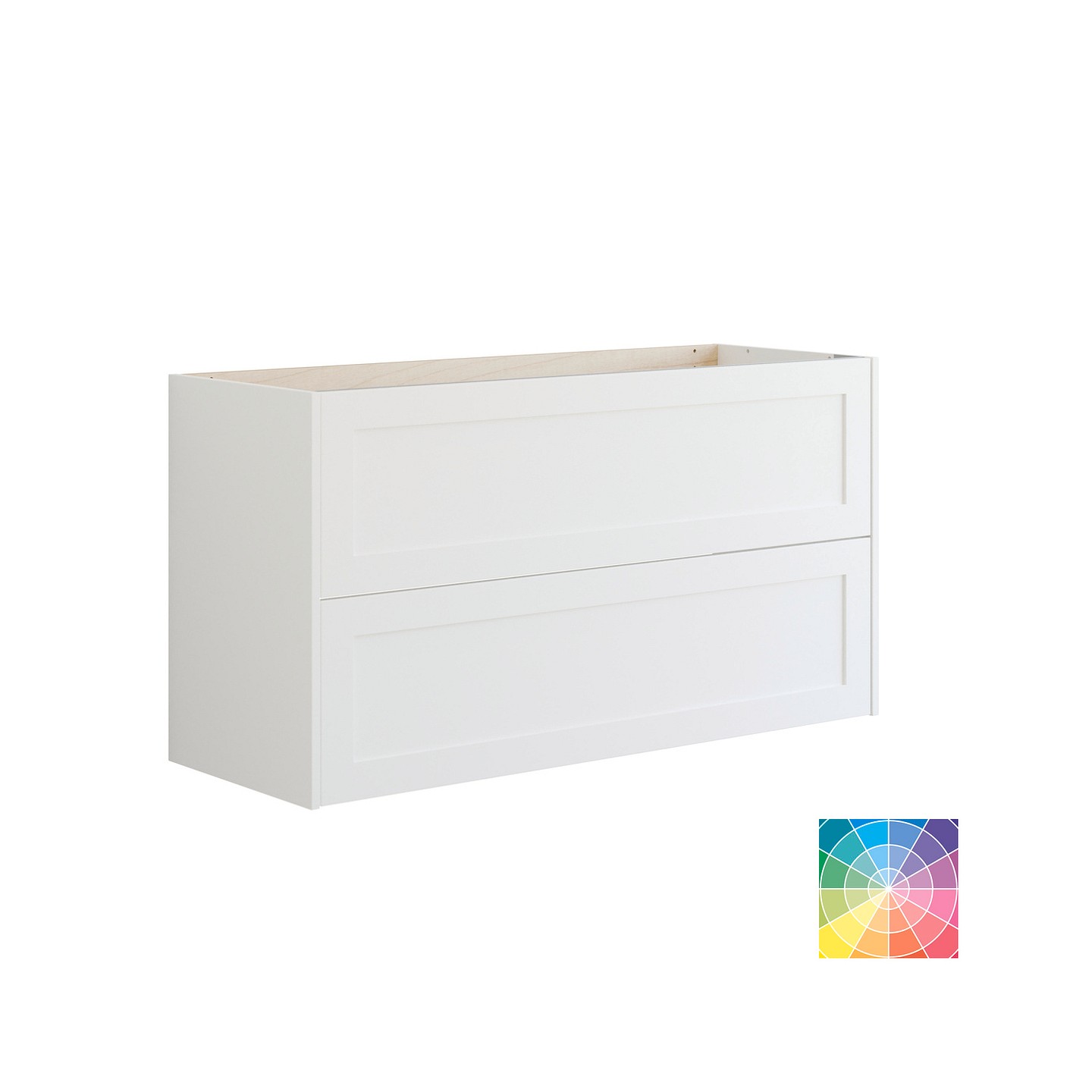 Dansani Luna Classic kaappi tason alle 120x64x44 cm kehystetty mattavalkoinen/valinnainen väri 2 ltk ilman vetimiä