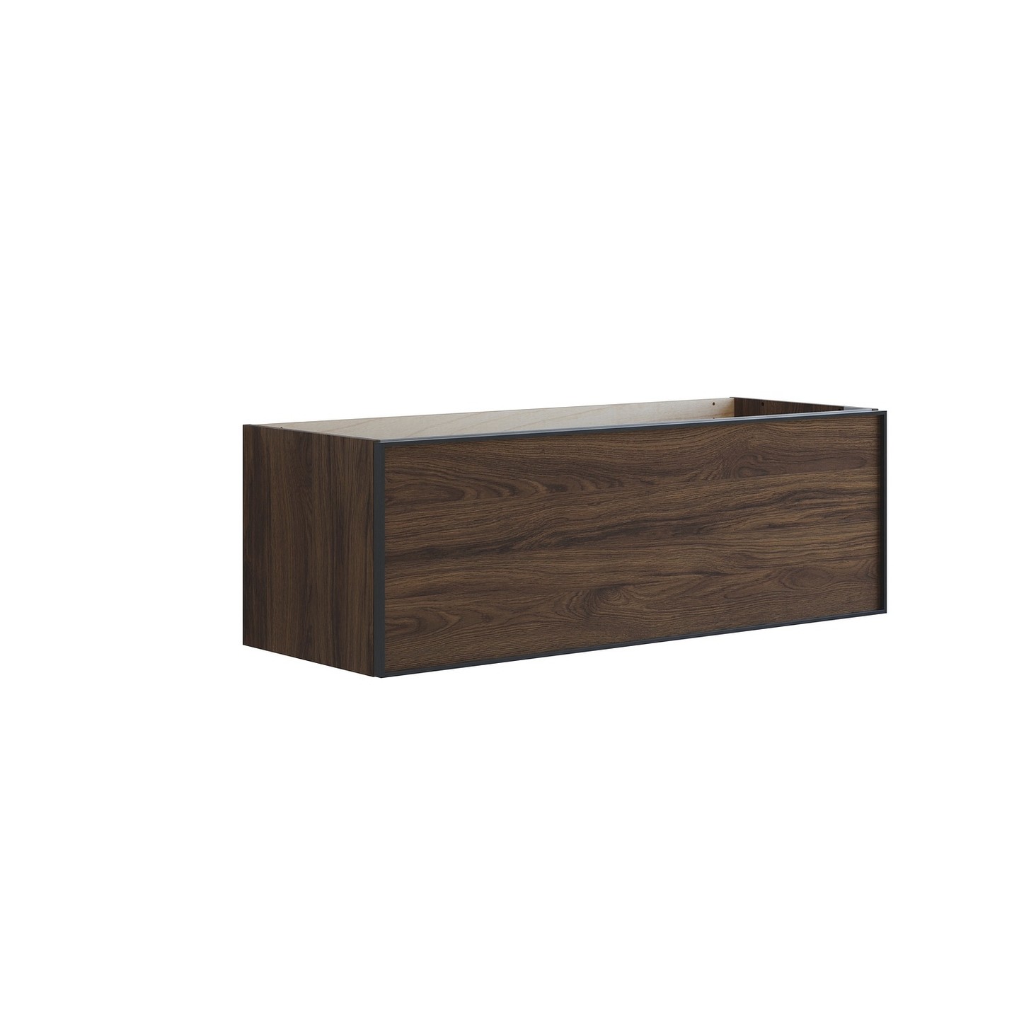 Dansani Luna Urban kaappi tason alle 120x40x44 cm musta kehys ruskea tammi 1 ltk ilman vetimiä