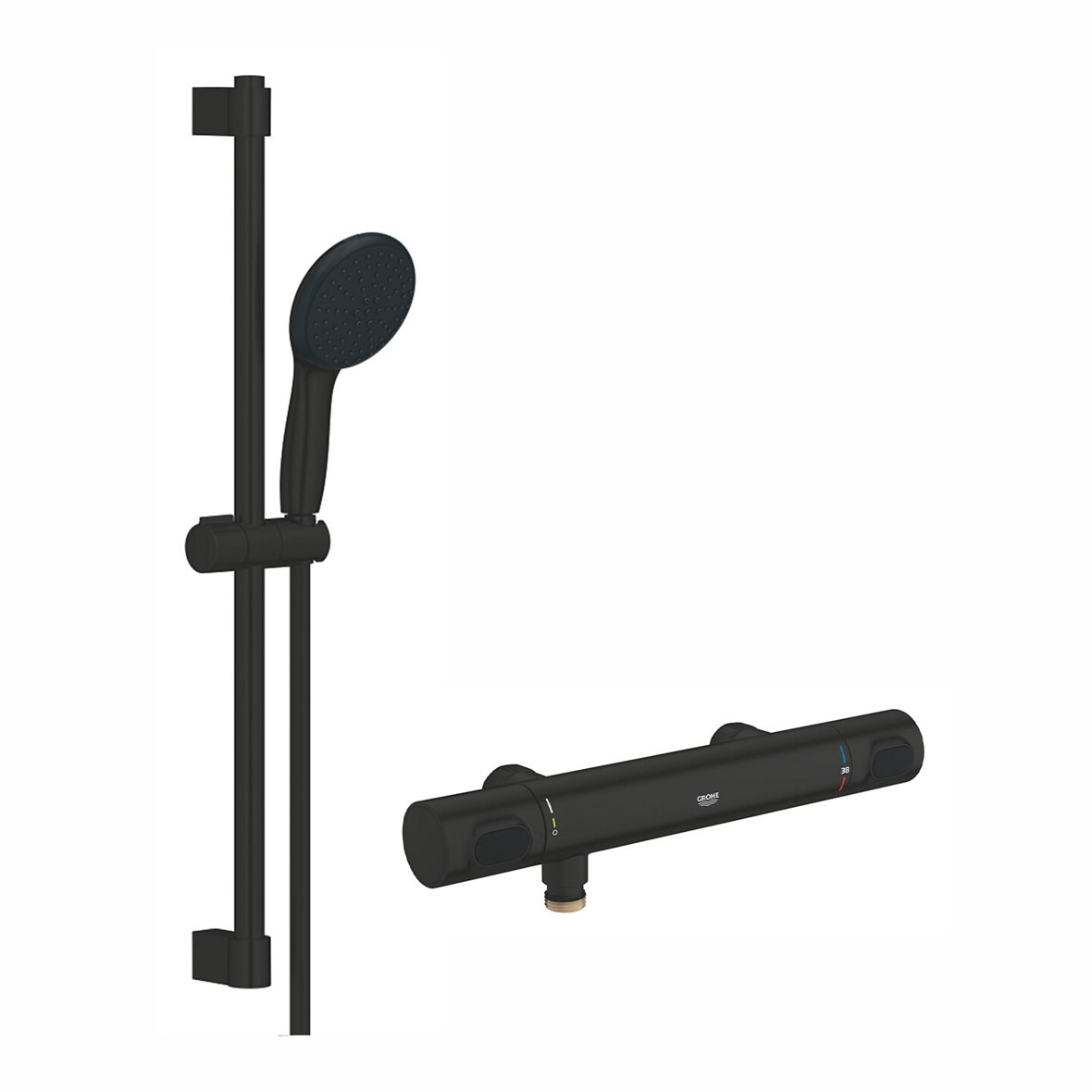 GROHE B6 suihkusetti termostaattihanalla 60 cm mattamusta