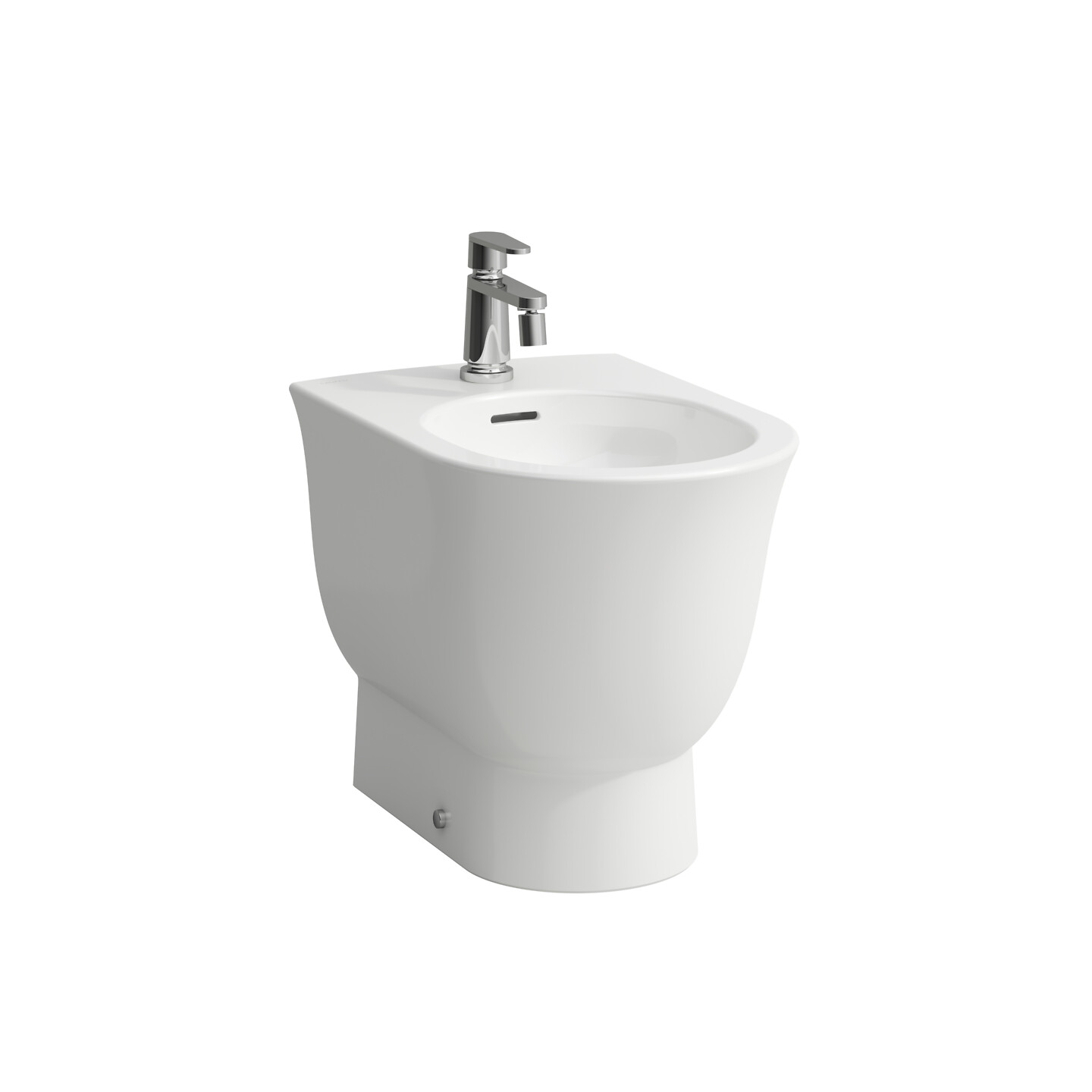 Laufen The New Classic pesuistuin lattiaan kiiltävä valkoinen LCC 1 hanareikä